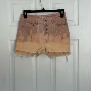 Tie Dye Flame Cut Off Shorts